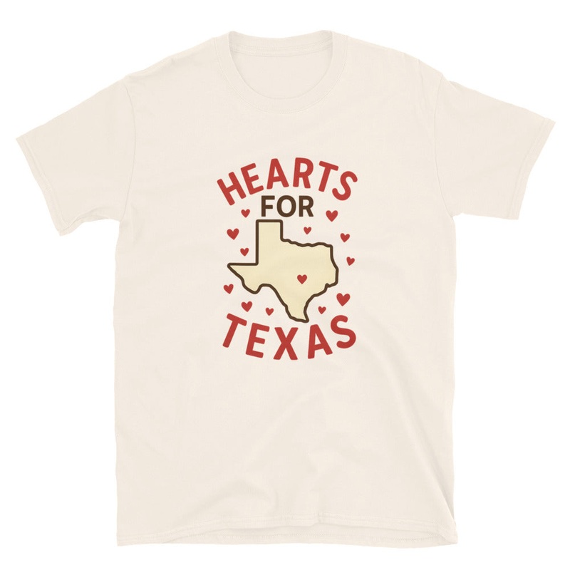 100% Donation Hearts for Texas T-Shirt
