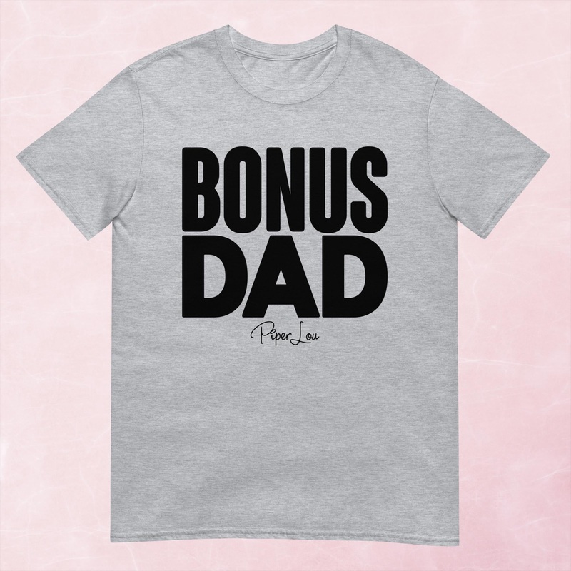 Bonus Dad Graphic Tee|Heather Red|Tropical Blue|Sand|Light Blue|Sport Grey|Cornsilk|White|S|M|L|XL|2XL|3XL