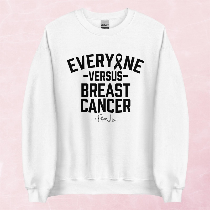 Breast Cancer | Everyone Versus Graphic Crewneck Sweatshirt
