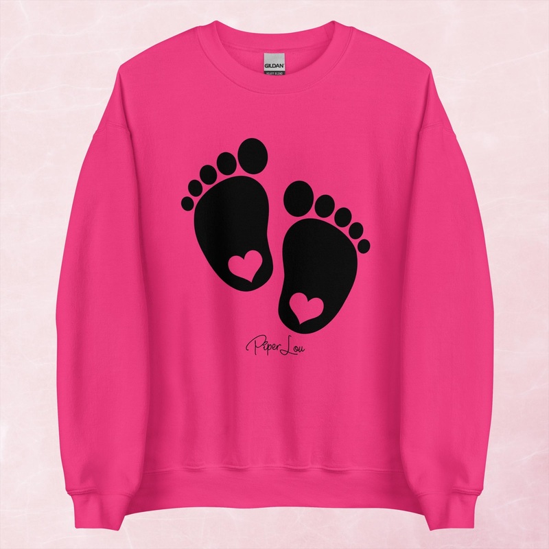 Childhood Footprints Graphic Crewneck Sweatshirt