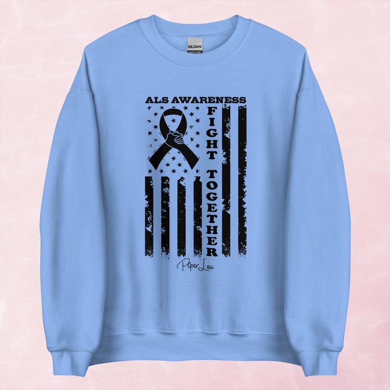 Fight Flag ALS Graphic Crewneck Sweatshirt