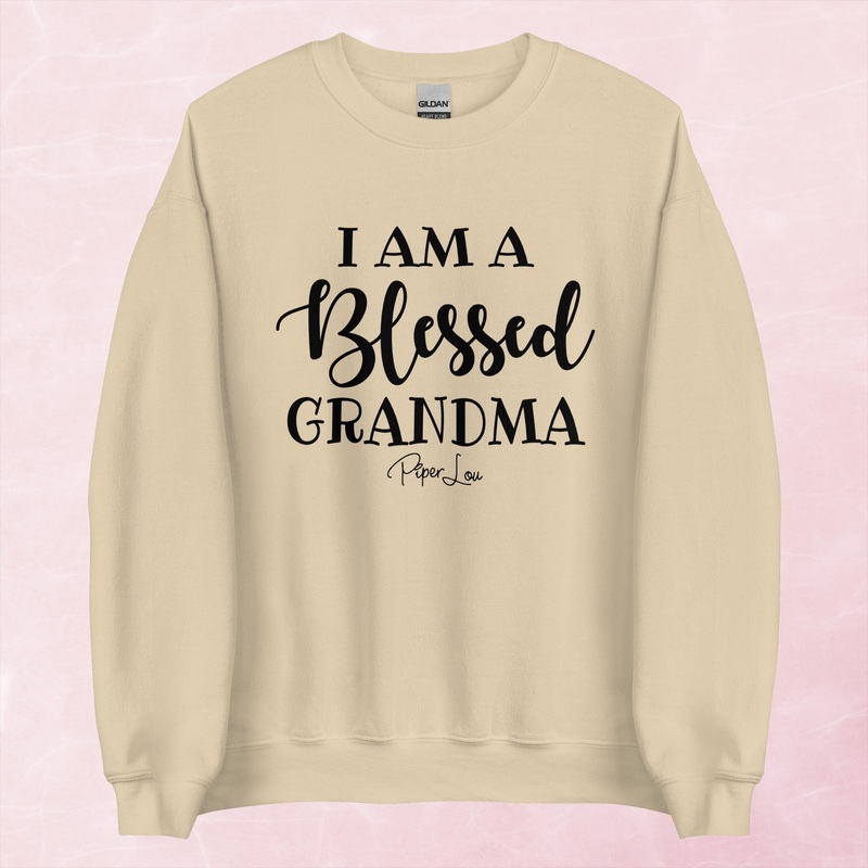 I Am A Blessed Grandma Graphic Crewneck Sweatshirt