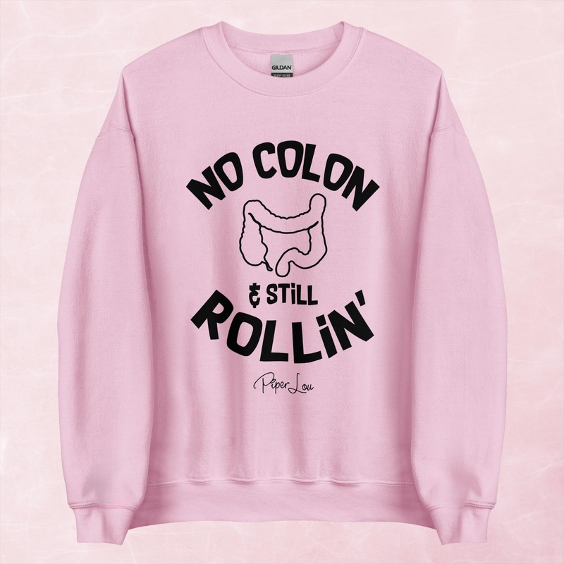 No Colon Still Rollin Graphic Crewneck Sweatshirt