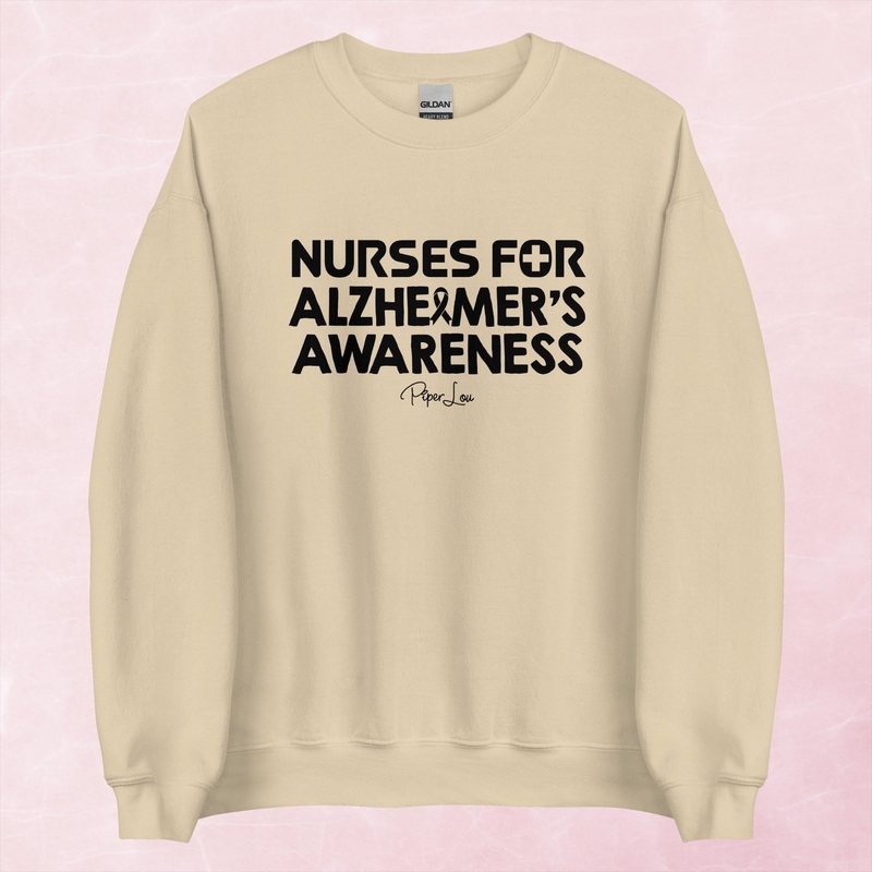 Nurses For Alzheimers Graphic Crewneck Sweatshirt