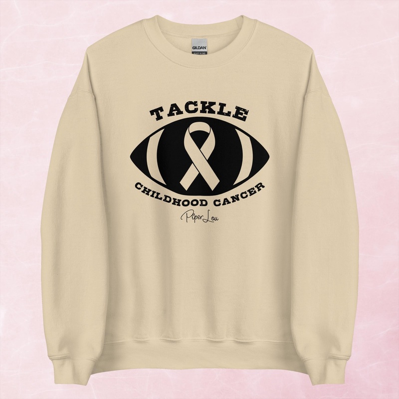 Tackle Childhood Cancer Graphic Crewneck Sweatshirt