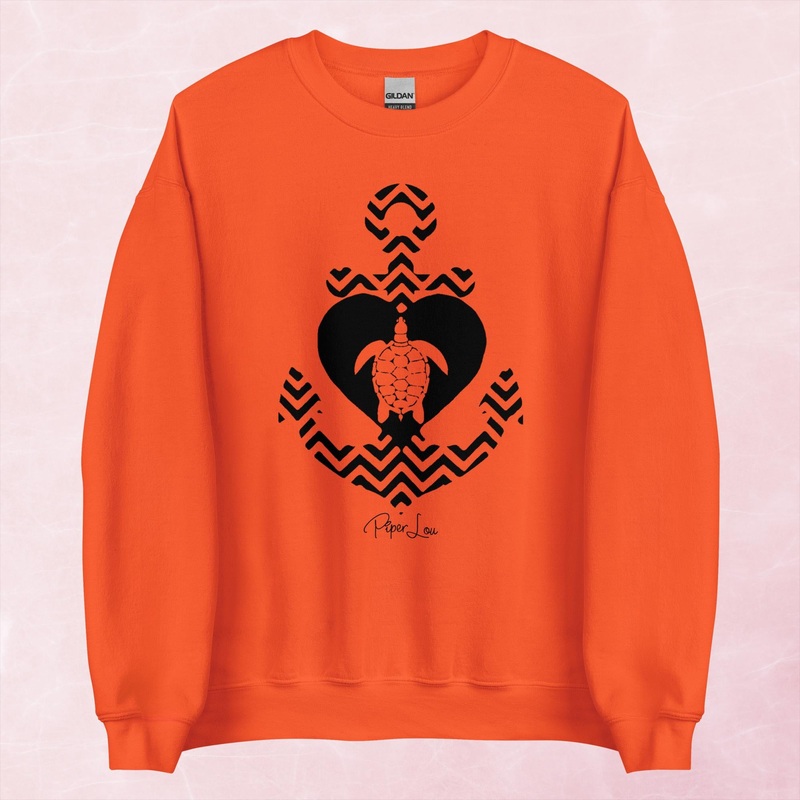 Turtle Anchor Graphic Crewneck Sweatshirt