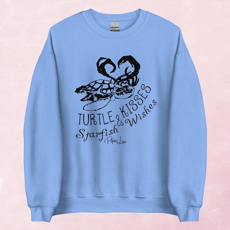 Turtle Kisses Graphic Crewneck Sweatshirt