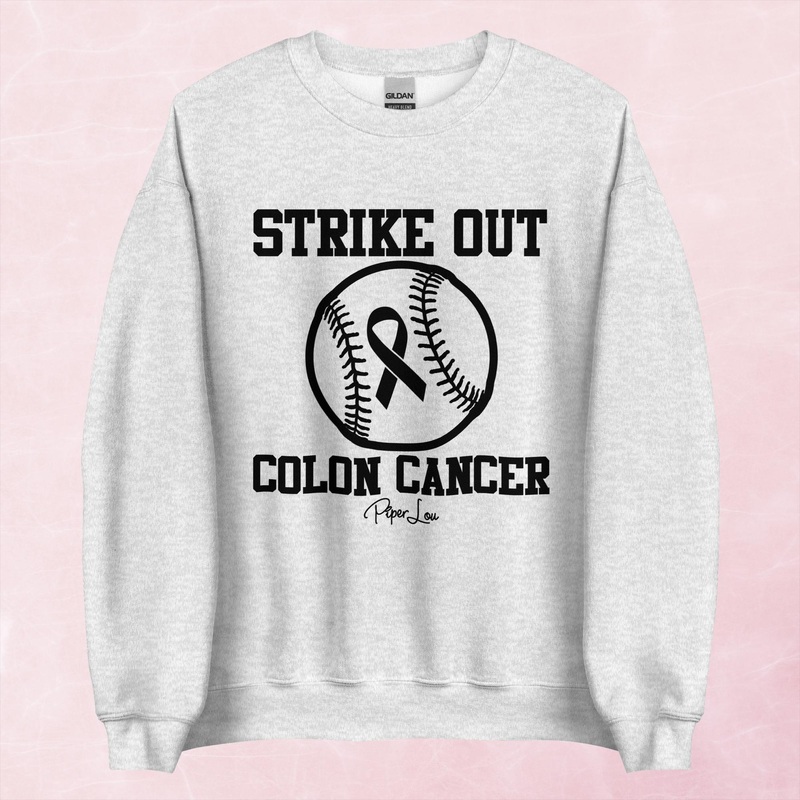 Colon Cancer | Strike Out Graphic Crewneck Sweatshirt