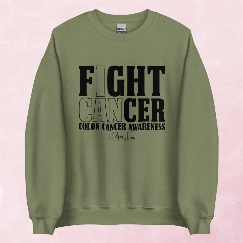 Fight Colon Cancer Graphic Crewneck Sweatshirt