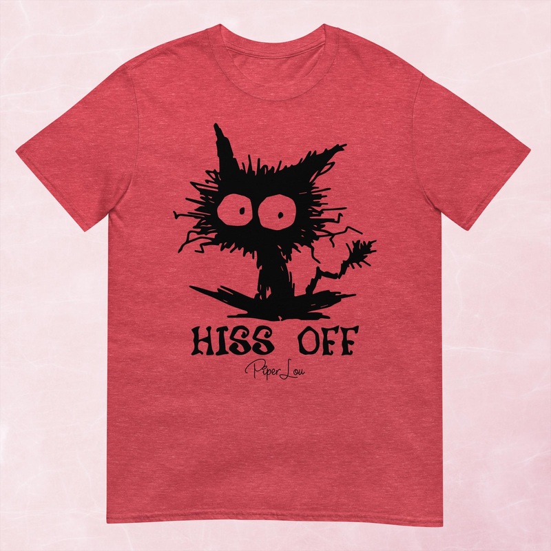 Hiss Off Graphic Tee|Heather Red|Tropical Blue|Sand|Light Blue|Sport Grey|Cornsilk|White|S|M|L|XL|2XL|3XL
