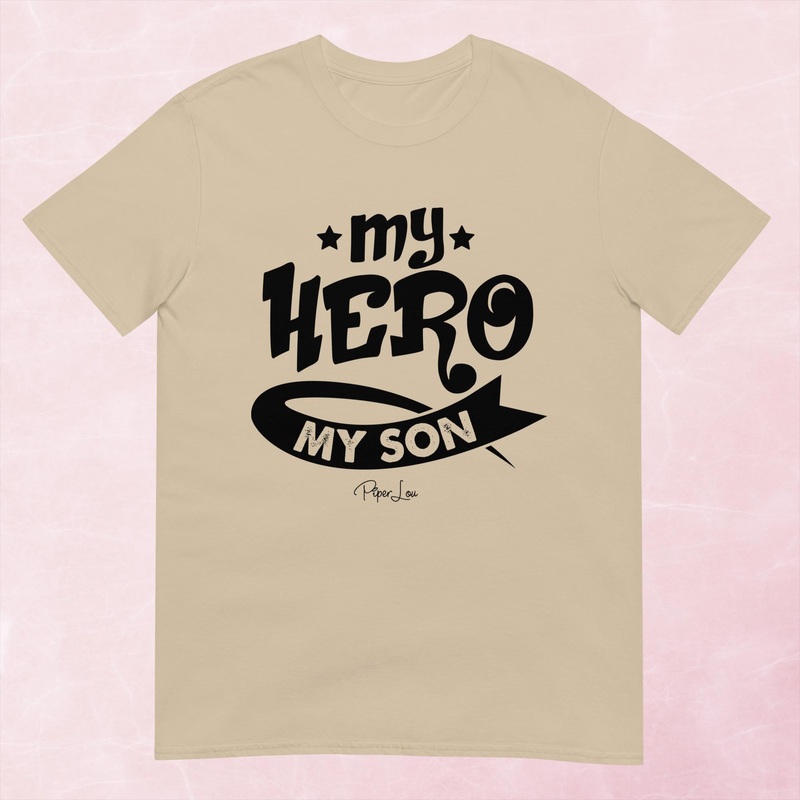 My Hero My Son Graphic Tee|Heather Red|Tropical Blue|Sand|Light Blue|Sport Grey|Cornsilk|White|S|M|L|XL|2XL|3XL