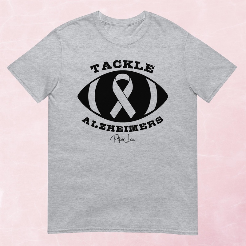 Tackle Alzheimers Graphic Tee|Heather Red|Tropical Blue|Sand|Light Blue|Sport Grey|Cornsilk|White|S|M|L|XL|2XL|3XL
