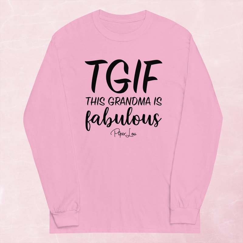 TGIF This Grandma Is Fabulous Graphic Long Sleeve Tee