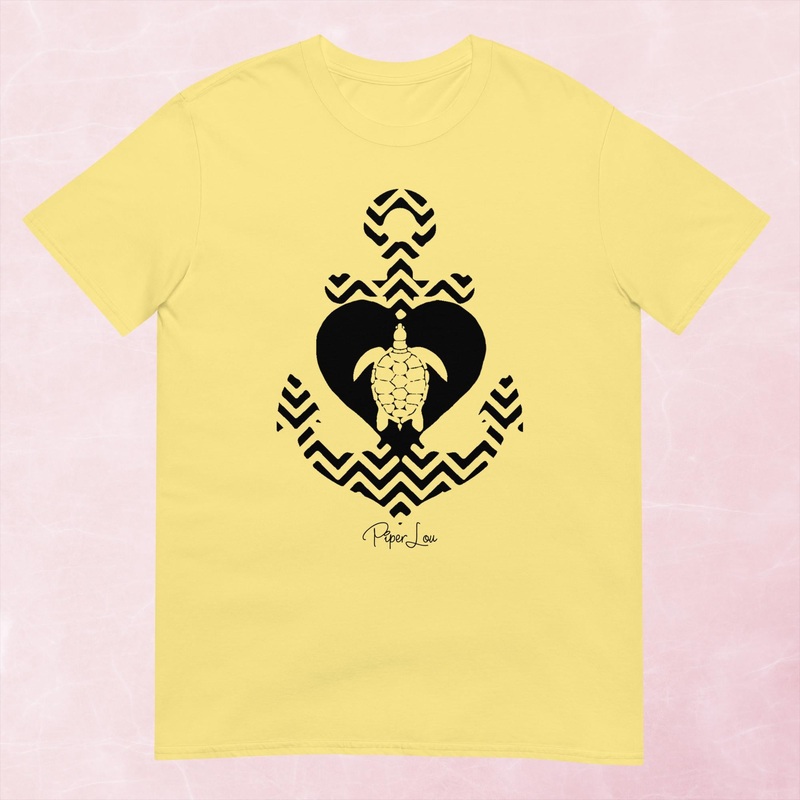 Turtle Anchor Graphic Tee|Heather Red|Tropical Blue|Sand|Light Blue|Sport Grey|Cornsilk|White|S|M|L|XL|2XL|3XL