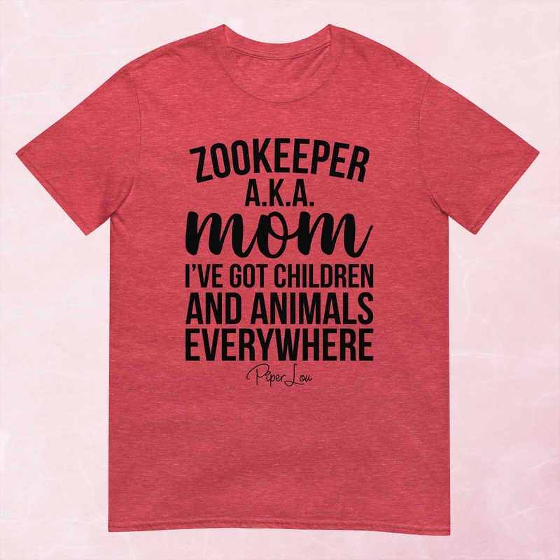 Zookeeper Graphic Tee|Heather Red|Tropical Blue|Sand|Light Blue|Sport Grey|Cornsilk|White|S|M|L|XL|2XL|3XL