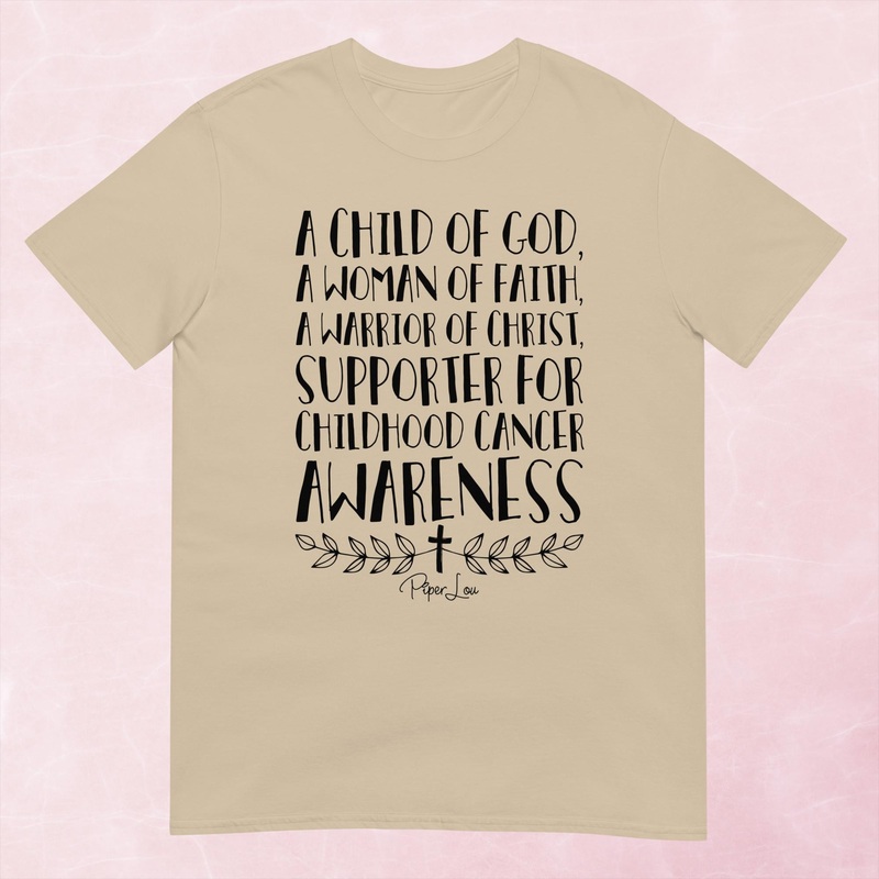 A Child Of God Supporter Of Childhood Cancer Graphic Tee