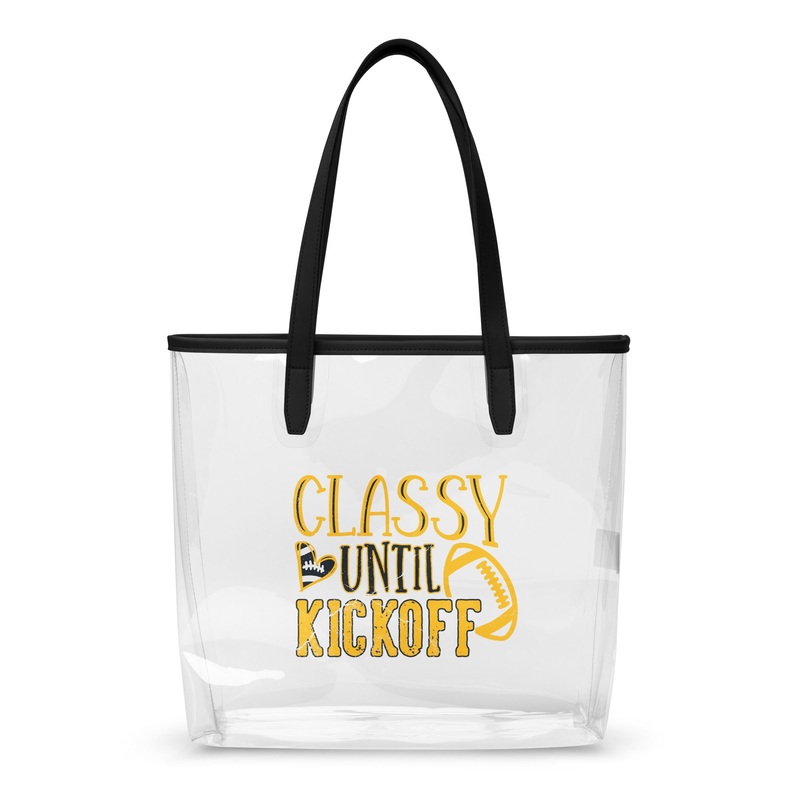 Classy Until Kickoff Clear Stadium Policy Purse (Black/Yellow)