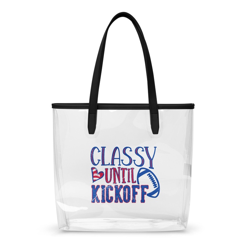 Classy Until Kickoff Clear Stadium Policy Purse (Buffalo Blue/Red)