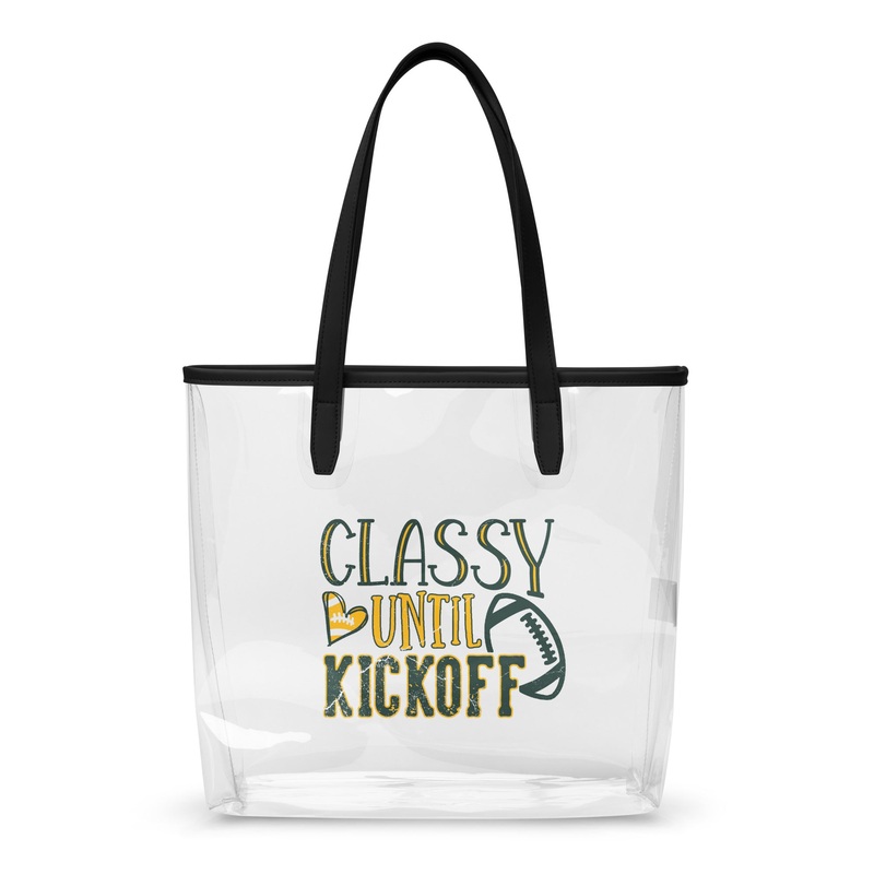 Classy Until Kickoff Clear Stadium Policy Purse (Green/Yellow)
