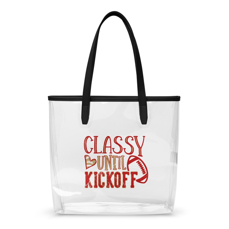 Classy Until Kickoff Clear Stadium Policy Purse (Red/Gold)