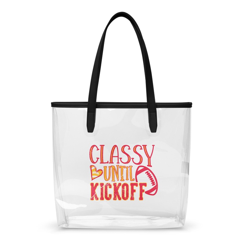 Classy Until Kickoff Clear Stadium Policy Purse (Red/Yellow)