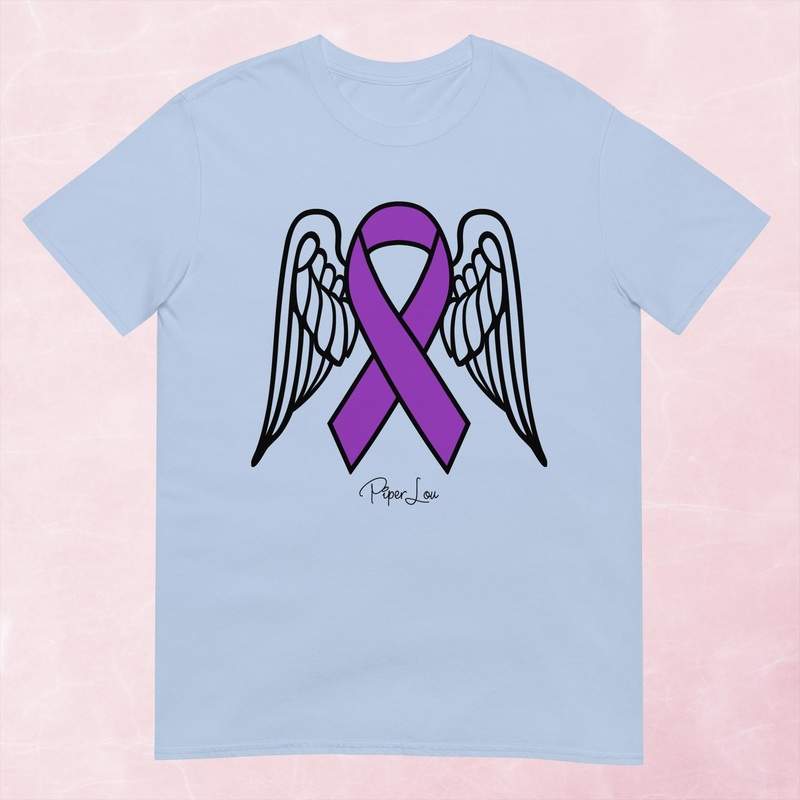 Cystic Fibrosis Angel Wings Ribbon Graphic Tee