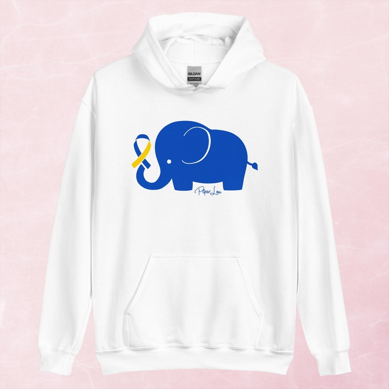 Down Syndrome | Elephant Ribbon Graphic Hoodie