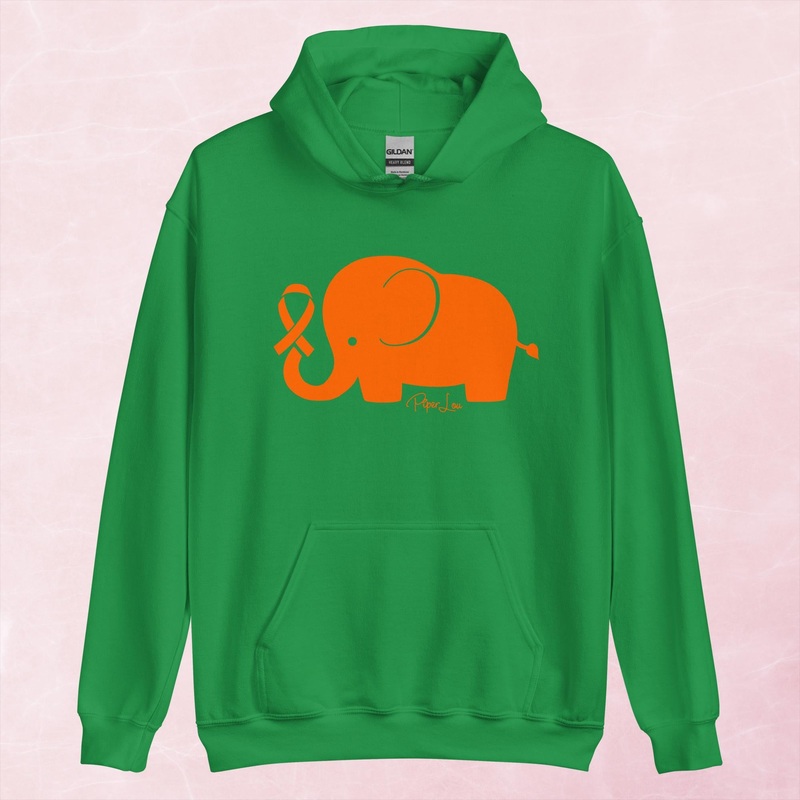 Leukemia | Elephant Ribbon Graphic Hoodie