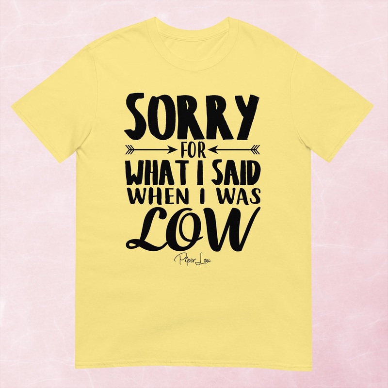 Sorry For What I Said When I Was Low Graphic Tee
