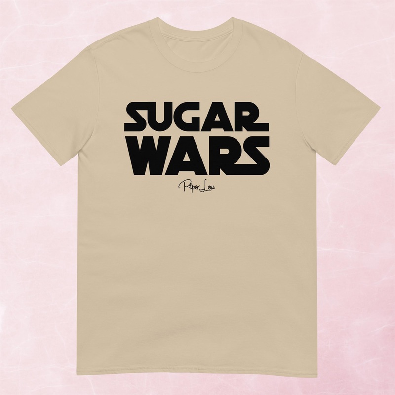 Sugar Wars Graphic Tee|Heather Red|Tropical Blue|Sand|Light Blue|Sport Grey|Cornsilk|White|S|M|L|XL|2XL|3XL
