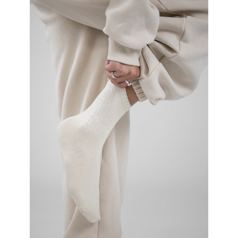 Signature Mid Length Socks|Bone|Bark|Steel Grey|Onyx Black|S/M|L/XL