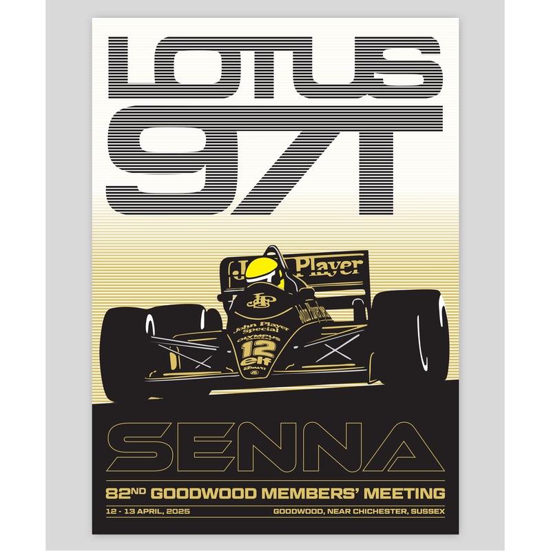 Lotus 97T Ayrton Senna Celebration Poster